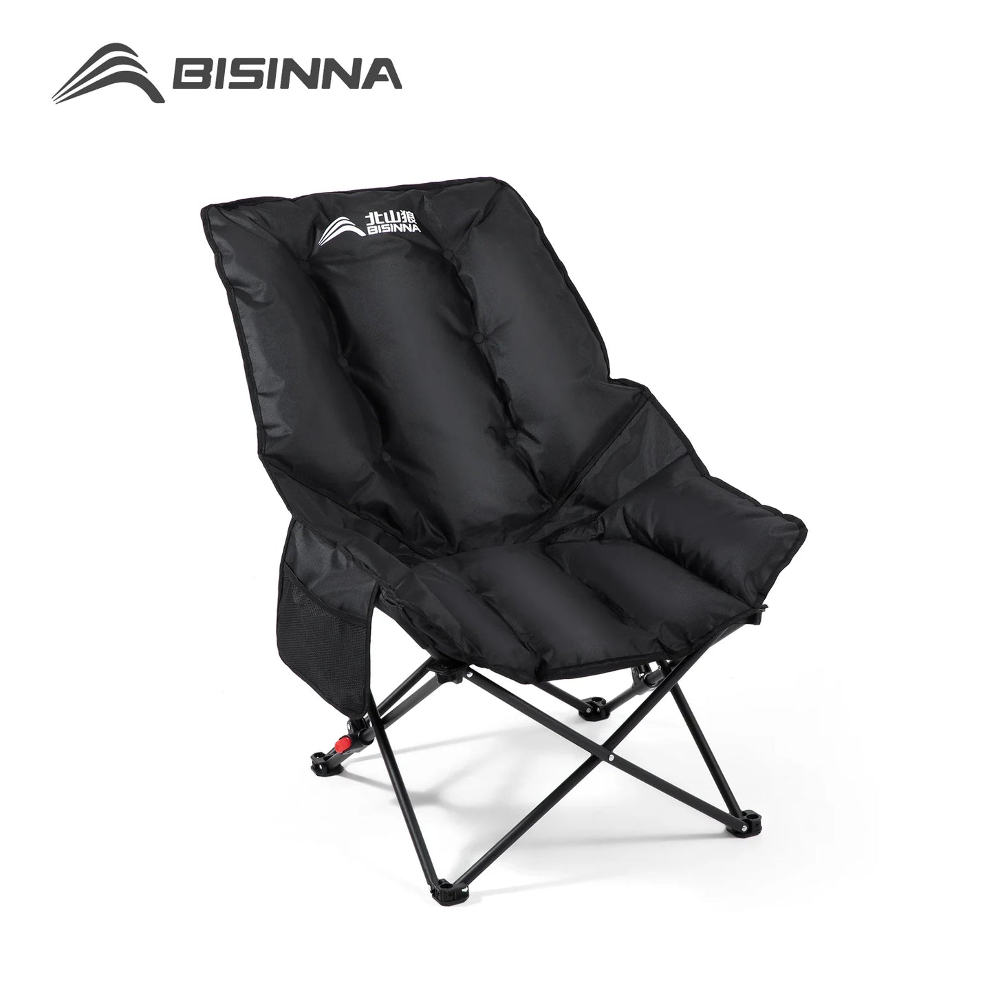 BISINNA Portable Camping Moon Chair High Back Folding Chair Backrest Adjustable Outdoor Leisure Hiking Fishing Picnic