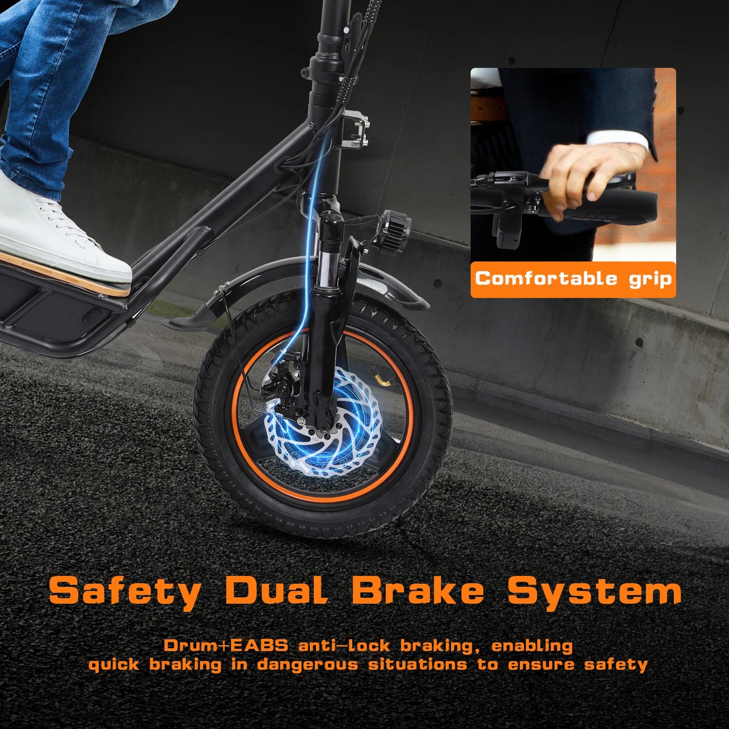 Electric Scooter  for Adults, 750W Motor Power, 48V 18Ah Battery, Load 330Lbs, Commuter Scooter with Box
