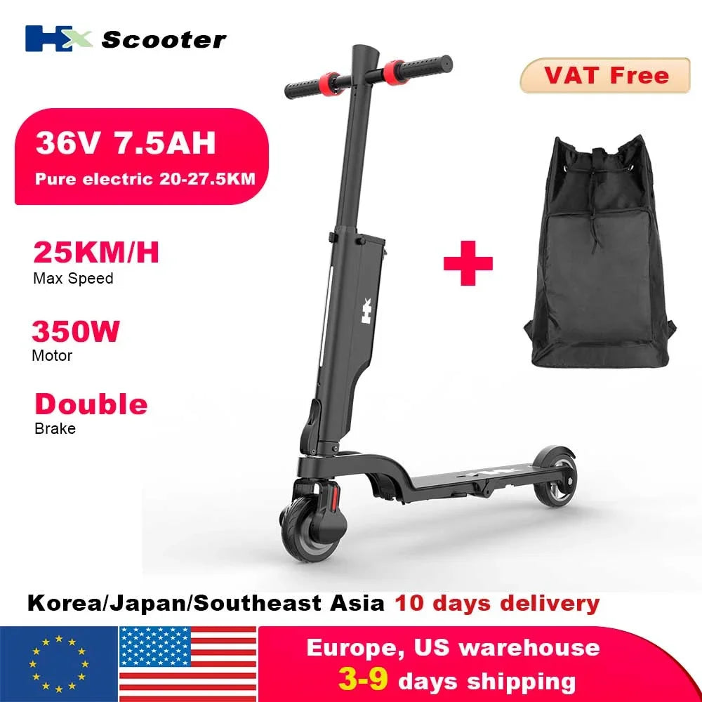 HX Electric scooter Foldable 7.5A 350W 25KM/H electric scooters 36V EScooters 5.5 Inch E Scooter For Adults