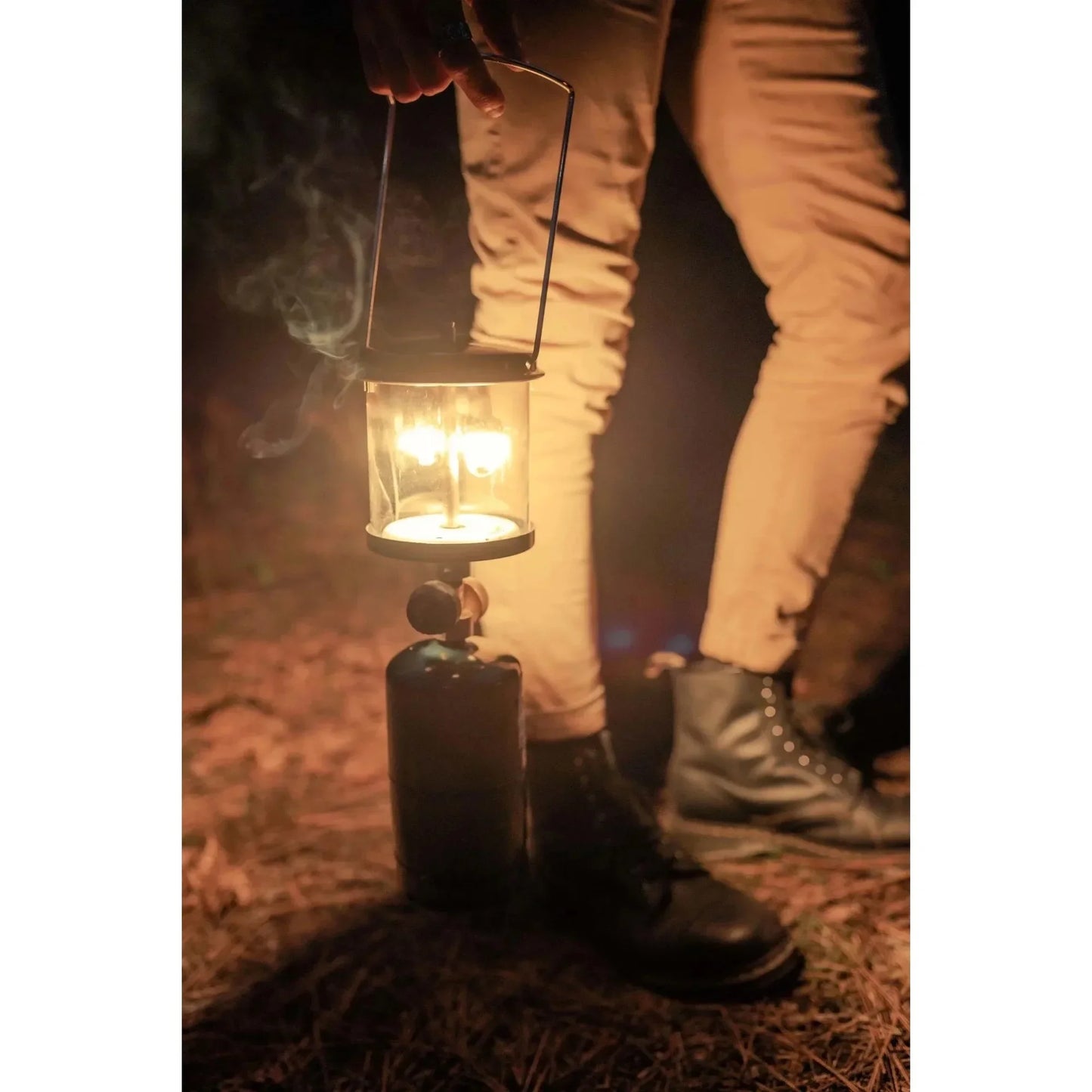2 Mantle Propane Lantern Black, Weather Resistant Baked Enamel Finish, Bright Outdoor Camping Light