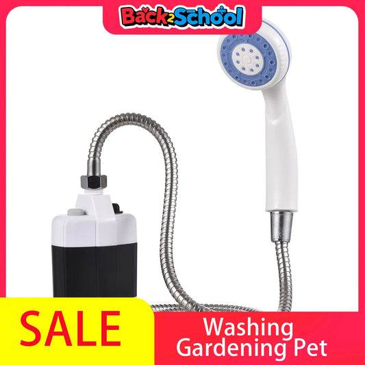 Electric Shower Pump Portable Camping Shower Outdoor USB Rechargeable for Camping Car Washing Gardening Pet Cleaning Shower