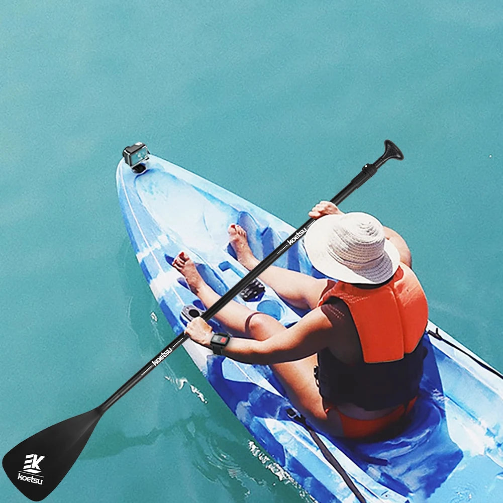 3-Piece Kayak Boat Paddle Adjustable Length Detachable SUP Paddle Stand Up Paddleboard Paddles for Outdoor Water Sports