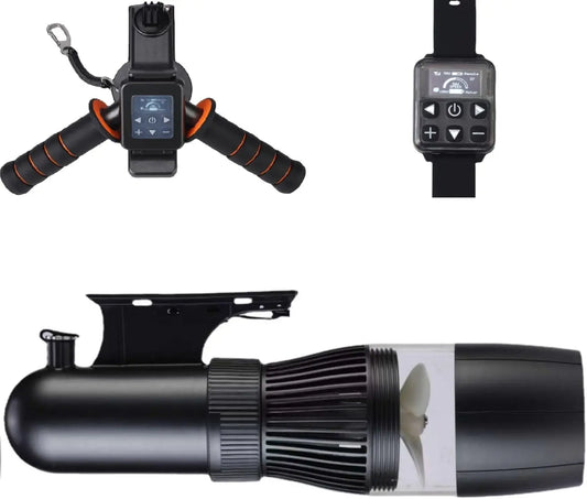 500W Electric Underwater Scooter,40M Free Diving Snorkeling Sea Scooter, Brushless Motor 60mins Removable Battery Water Scooter