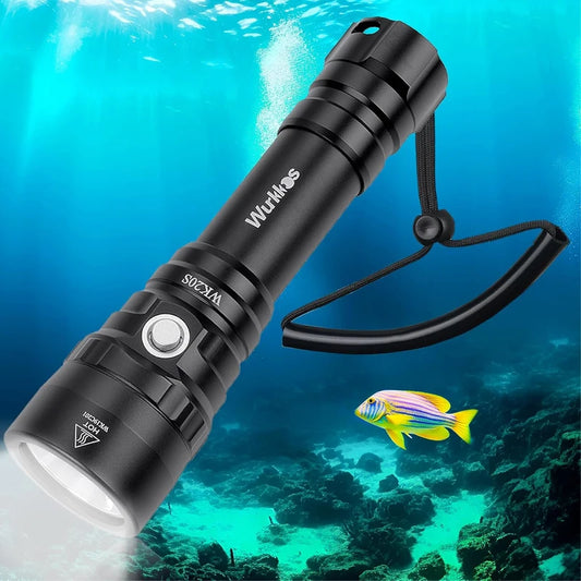 Wurkkos WK20S Professional Diving Flashlight 18650 illuminated lamp 2000LM SST40 LED Camping IPX8 Survival Outdoor Lights