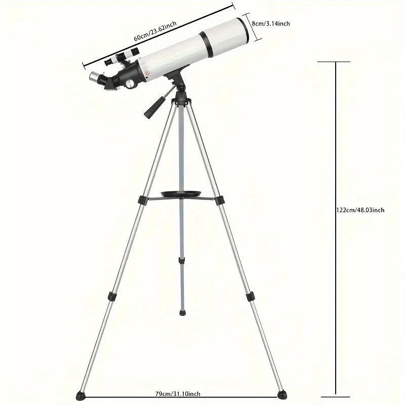BORWOLF 80600 Professional Astronomical Telescope 180X Monocular 80MM Large-Aperture for Stargazing Bird Watching Moon Nebula