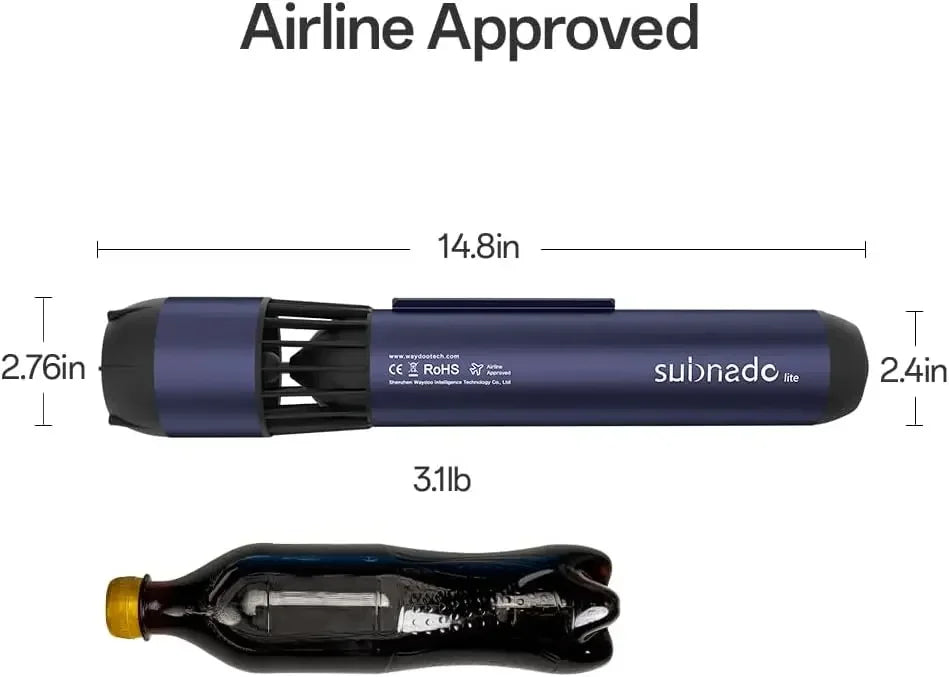 NewSubnado Underwater Scooter Lite, Water Sports Diving Scooter With Removable Handle