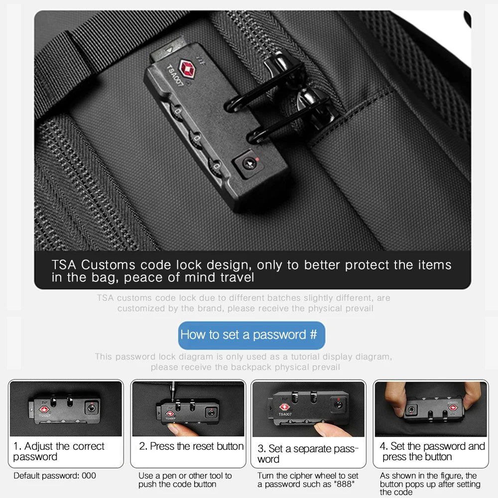 Men Travel Backpack vacuum compression 17 inch Laptop Backpack Business Large Capacity school Backpack Expanded Hiking backpack
