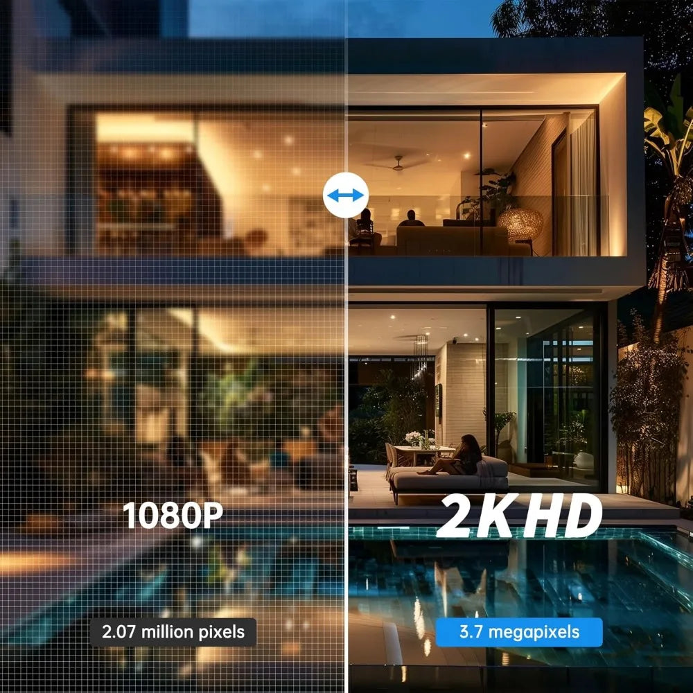 Light bulb security camera 2 packs, 5g&2.4ghz 2k security cameras wireless outdoor 360° ptz cameras for home security with color