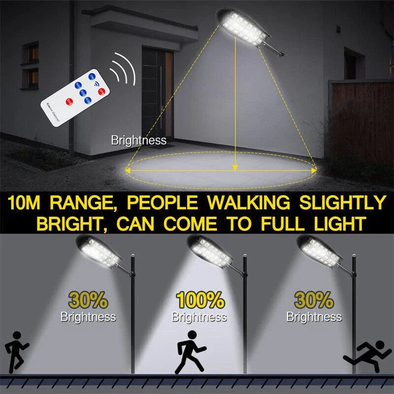 Commercial 9900000LM Solar LED Light Outdoor Dusk To Dawn Street Road Area Lamps