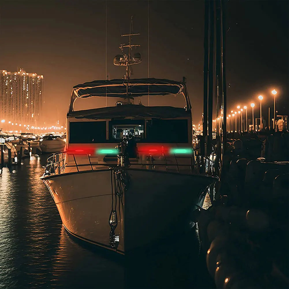 LED Boat Navigation Light Type-C Charging Sailing Signal Lamp 4 Modes Marine Yacht Warning Light for Marine Yacht Kayak Sailboat