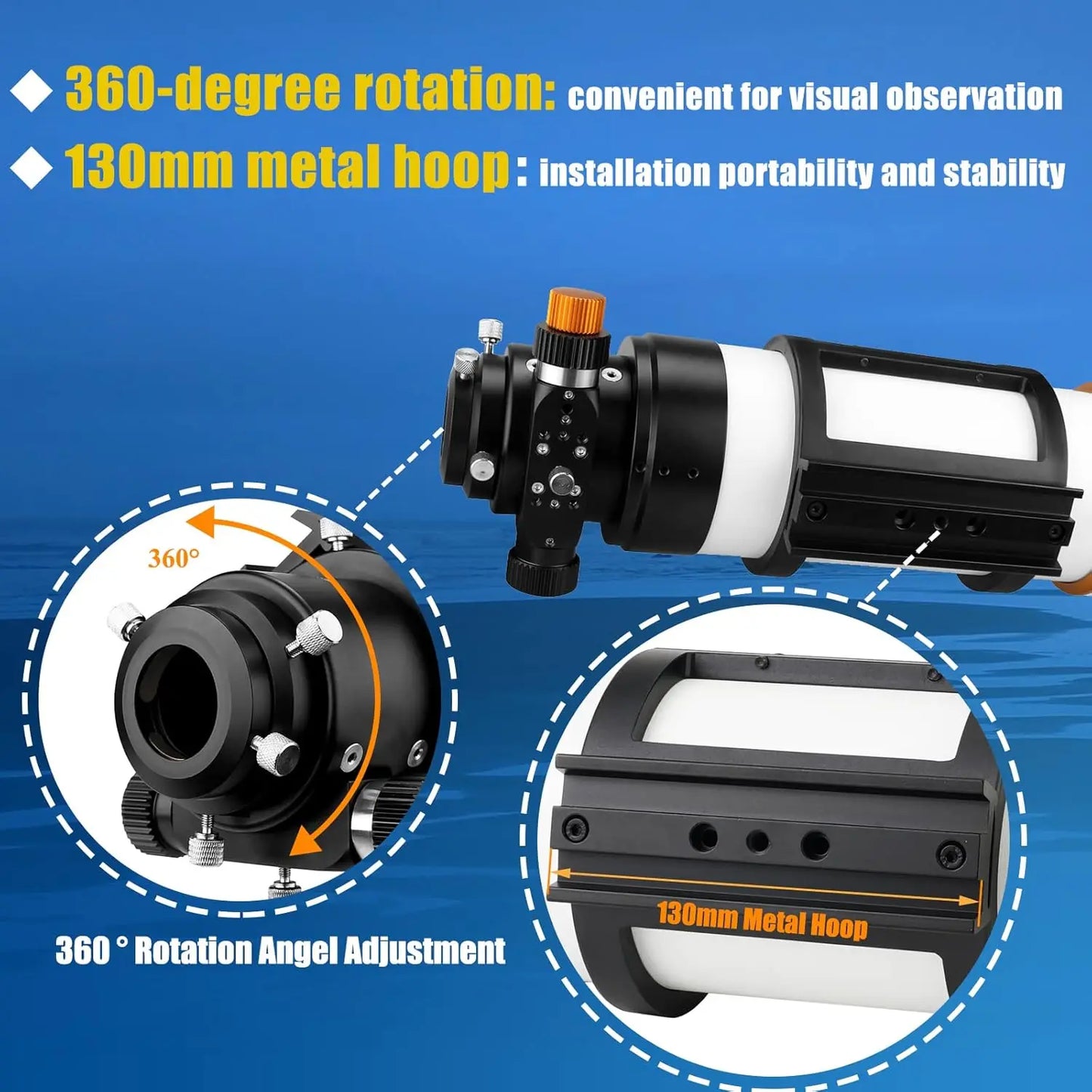 Svbony SV48P 90mm Aperture OTA Astronomical Telescope Dual Speed Focuser, F5.5 Refractor for Deep Sky Astrophotography