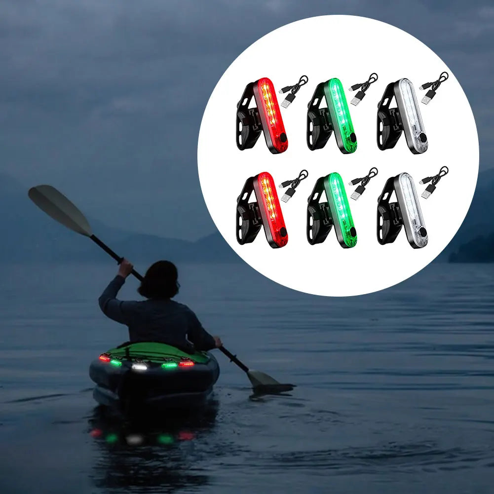 LED Boat Navigation Light Type-C Charging Sailing Signal Lamp 4 Modes Marine Yacht Warning Light for Marine Yacht Kayak Sailboat