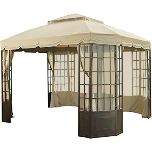 Garden Winds Replacement Canopy for The Sears Bay Window Gazebo, with Ultra Stitch and Dura Pockets