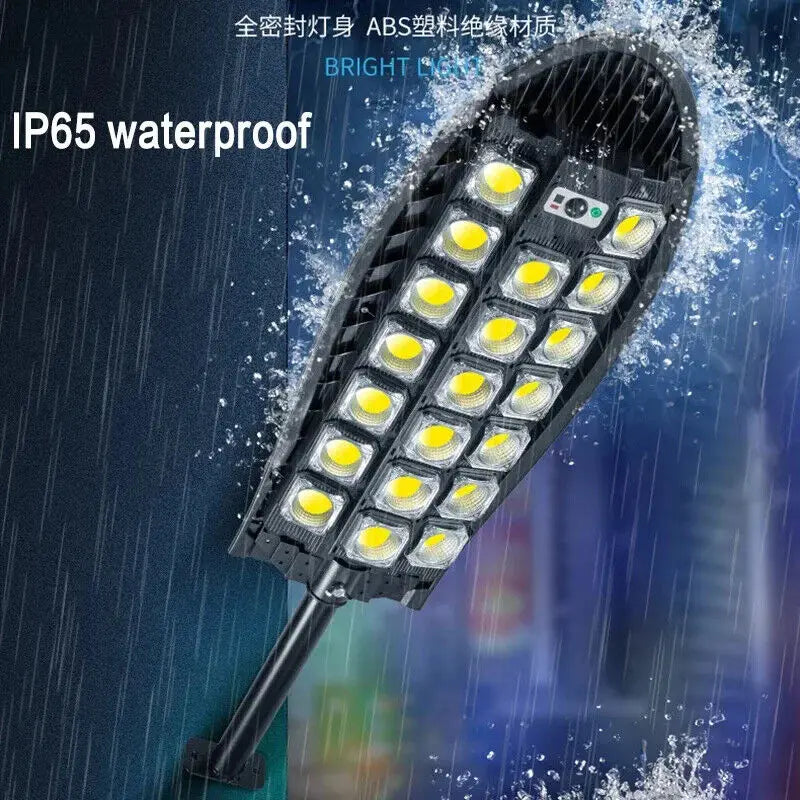 Commercial 9900000LM Solar LED Light Outdoor Dusk To Dawn Street Road Area Lamps
