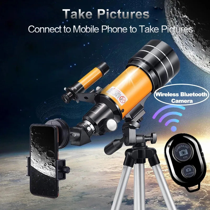 Professional Astronomical Telescope F30070 Monocular 150 Times Zoom HD Night Vision  View Moon Star  AZM70300 Stargazing