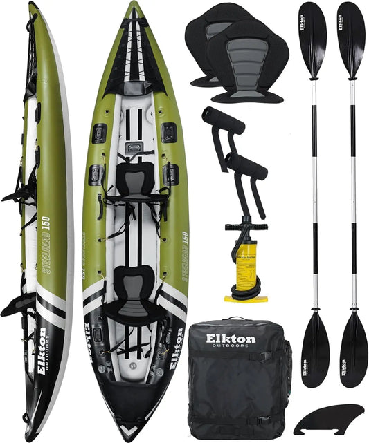 Elkton Outdoors Steelhead Inflatable Fishing Kayak Boat