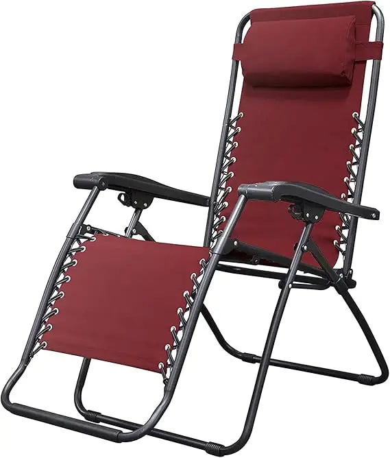 Outdoor Folding Recliner Chair for Camping, Lawn, Patio, and Pool - Zero Gravity, Portable, Adjustable for Adults