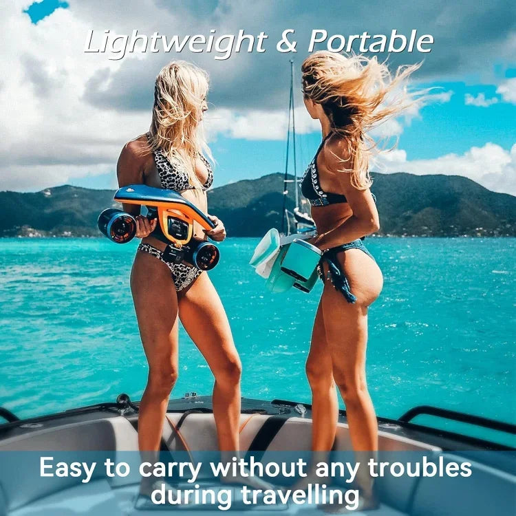 home.Mix Underwater Scooter with Action Camera Mount 30 Minutes 40M Waterproof Dual Motors Water Sports Swimming Pool Diving Sno