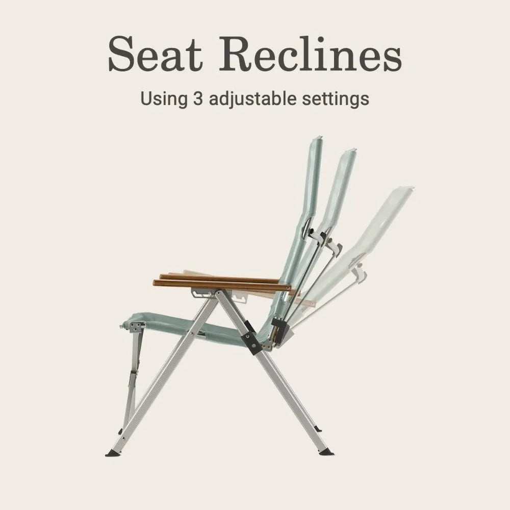 Coleman Living Collection Lightweight Camp Chair with 3-Position Reclining Sling, Premium Outdoor Furniture
