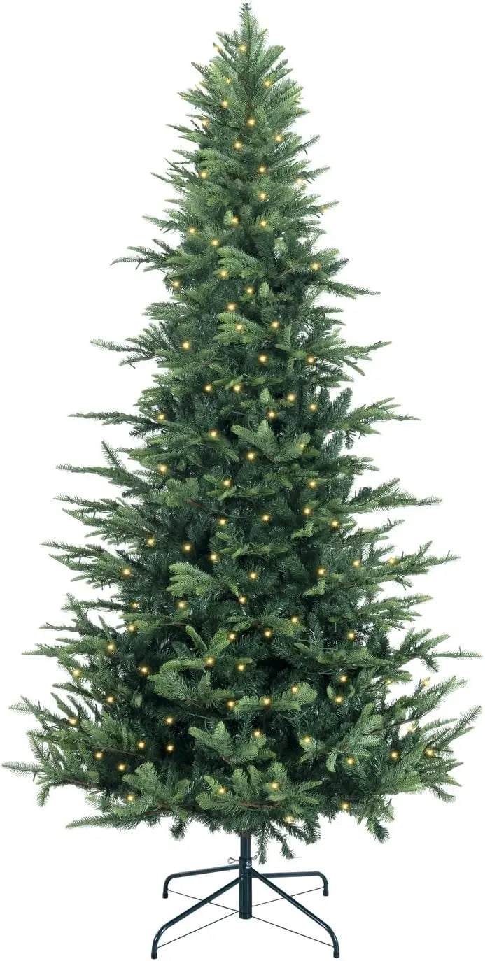 9ft Nordic Christmas Tree, 2106 Branch Tips, 1100 Warm Lights, Metal Stand