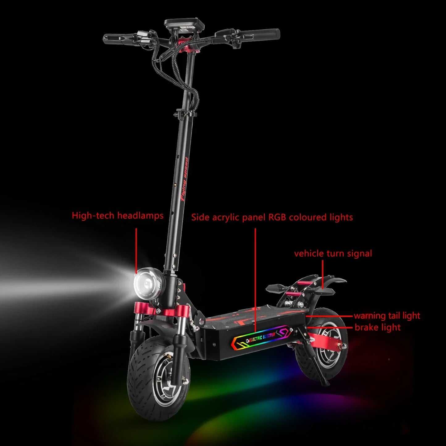 BOYUEDA Q7Pro Max E-Scooter 3200W Dual Motor 52V28AH Battery NFC Activated App Control Escooter Silent Tires Electric Scooter
