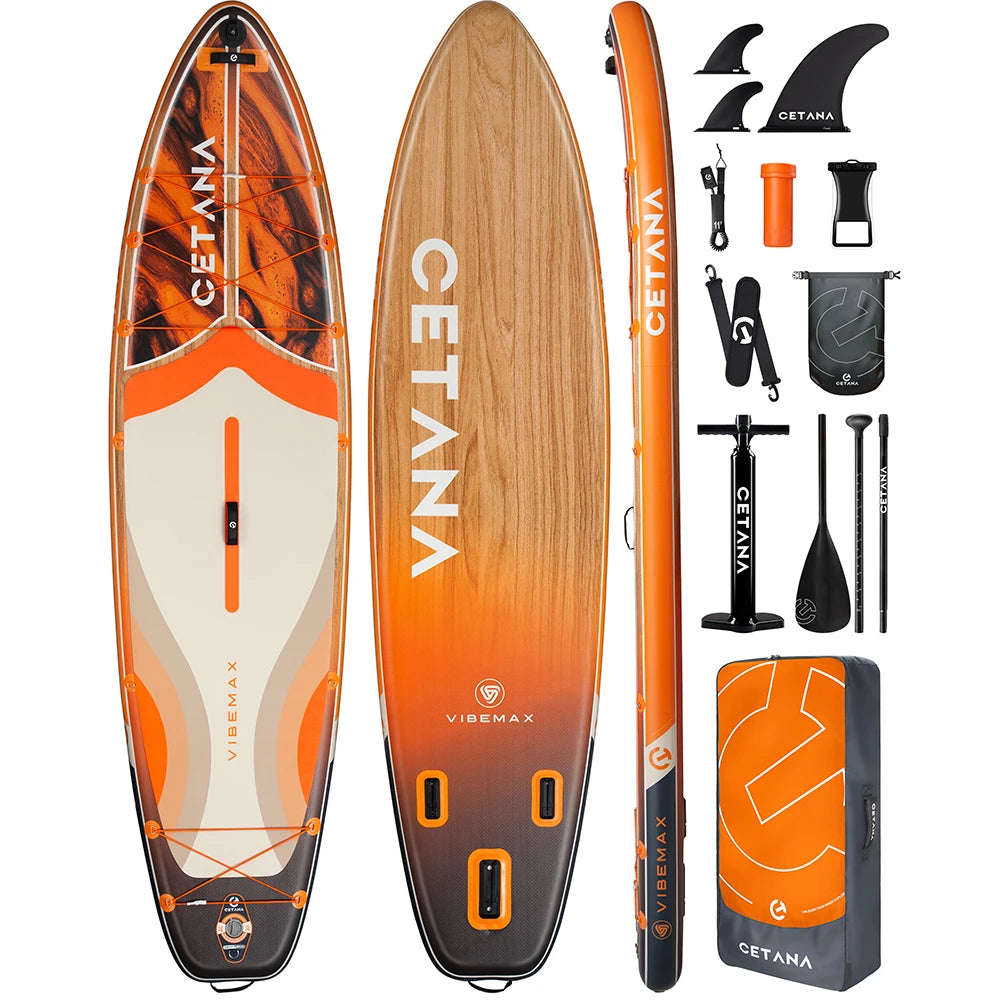 CETANA SUP Waterproof Inflatable Paddle Board 11'6'x35'x6' Standing Style Aquatic With Fishing Accessories SUB Board