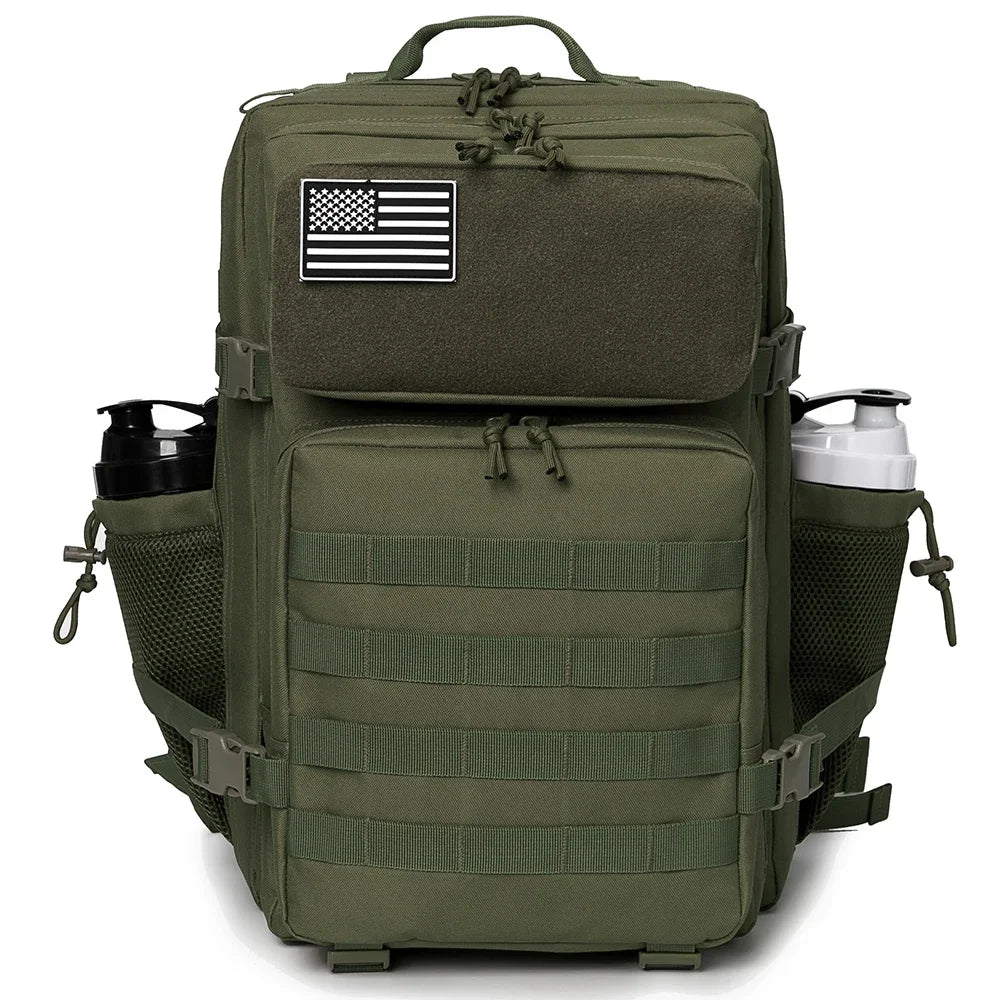 45L Molle Tactical Backpack Bag Hunting MOLLE Backpack GYM For Men EDC Outdoor Hiking Survival Rucksack Witch Bottle Holder