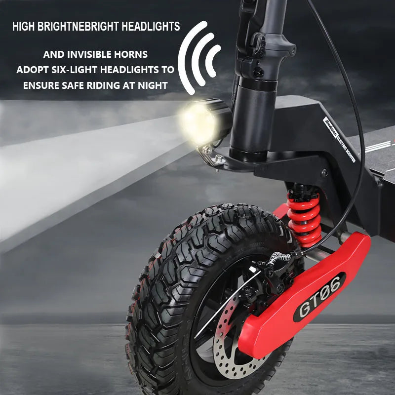 Arwibon GT06 1200W Adult Electric Foldable Commuter EScooter,Speed up to 30MPH,48V /13/23.4AH,11" Off-Road Tires,F/R Disc Brakes