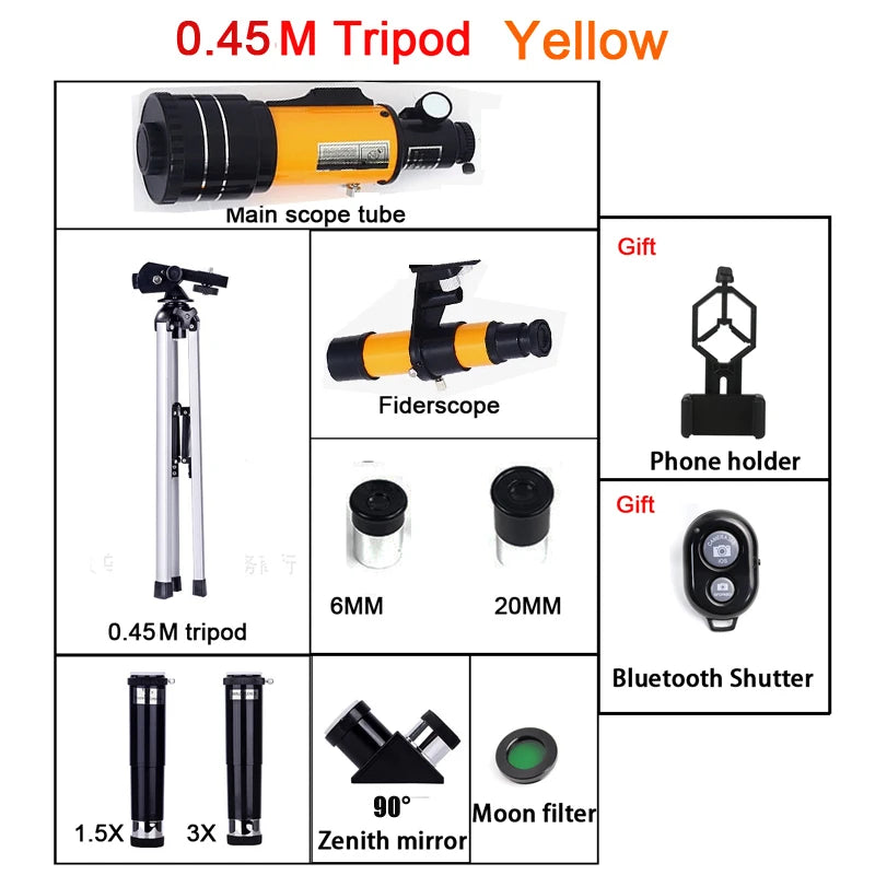 Professional Astronomical Telescope F30070 Monocular 150 Times Zoom HD Night Vision  View Moon Star  AZM70300 Stargazing