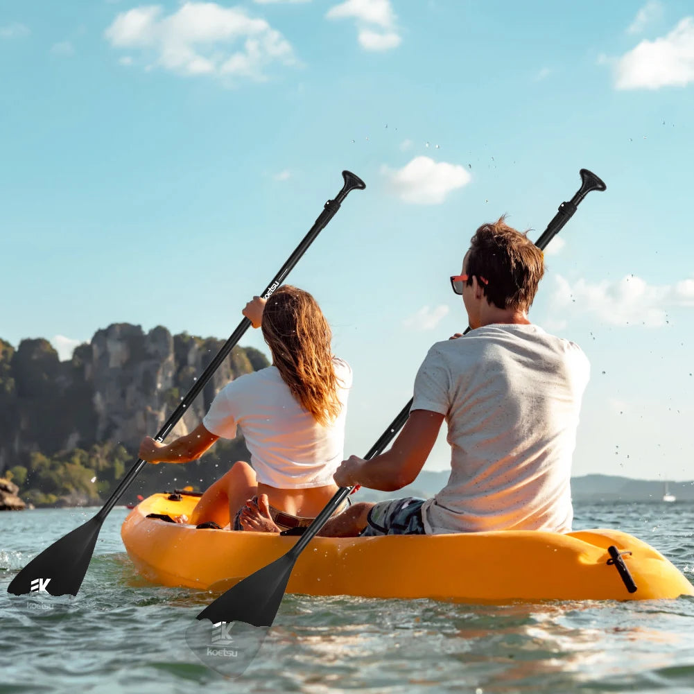 3-Piece Kayak Boat Paddle Adjustable Length Detachable SUP Paddle Stand Up Paddleboard Paddles for Outdoor Water Sports