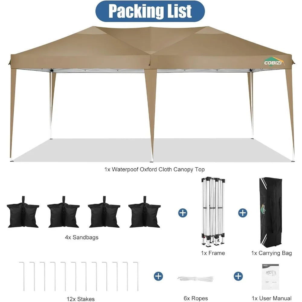 Canopy 10x20 Pop Up Canopy Tent 10x20ft Waterproof Easy Up Tents for Parties Wedding Outdoor Commercial Event Gazebo Portable I