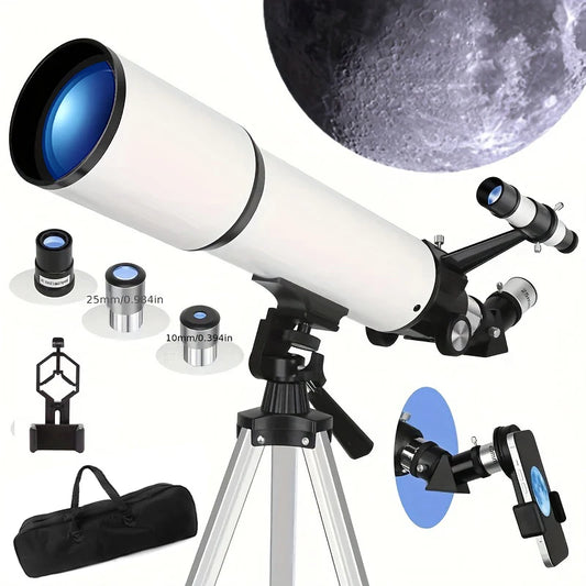 BORWOLF 80600 Professional Astronomical Telescope 180X Monocular 80MM Large-Aperture for Stargazing Bird Watching Moon Nebula