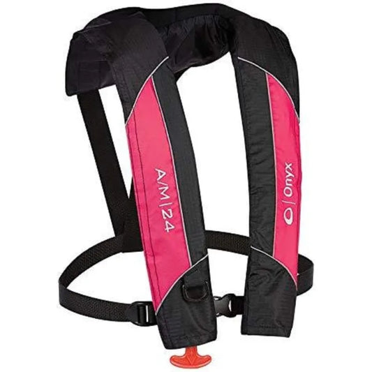 Onyx A/M-24 All Clear Automatic/Manual Inflatable Life Jacket,Low Profile,Manual Convertible Inflation Option,Fits 30”-52” Chest