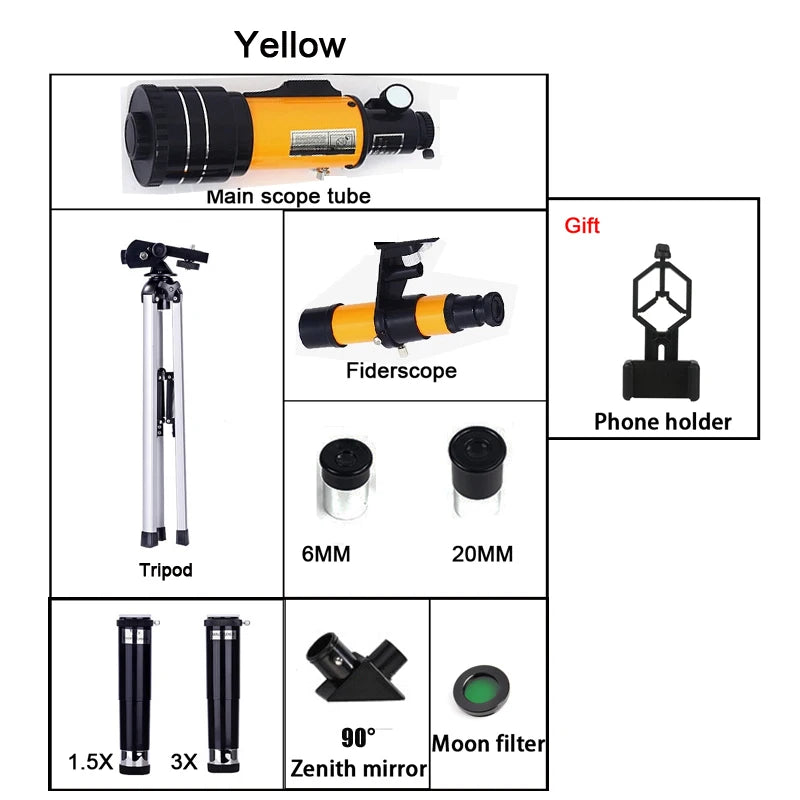 Professional Astronomical Telescope F30070 Monocular 150 Times Zoom HD Night Vision  View Moon Star  AZM70300 Stargazing