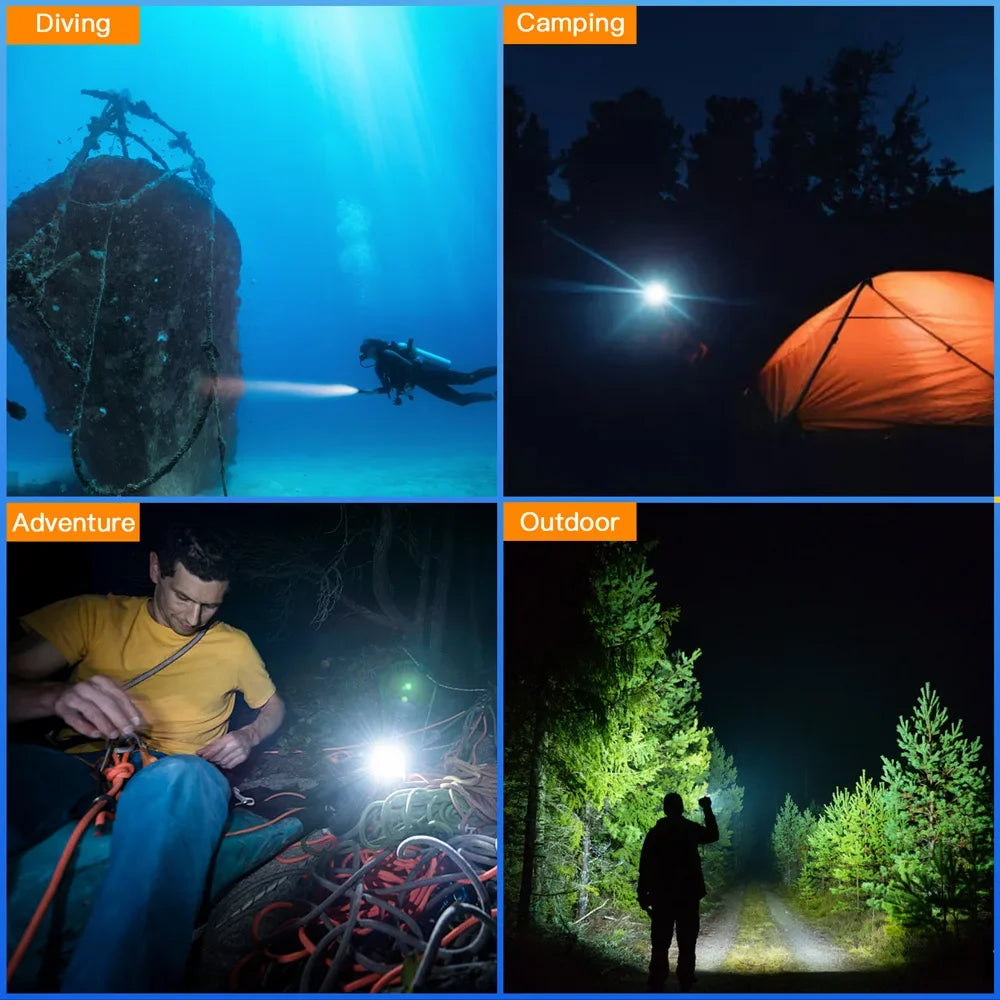 Sofirn SD06 3200lm Diving Flashlight SFT70 LED Light Rechargeable Underwater Deep Scuba Torch Dive  Powerful 21700 Under 100M