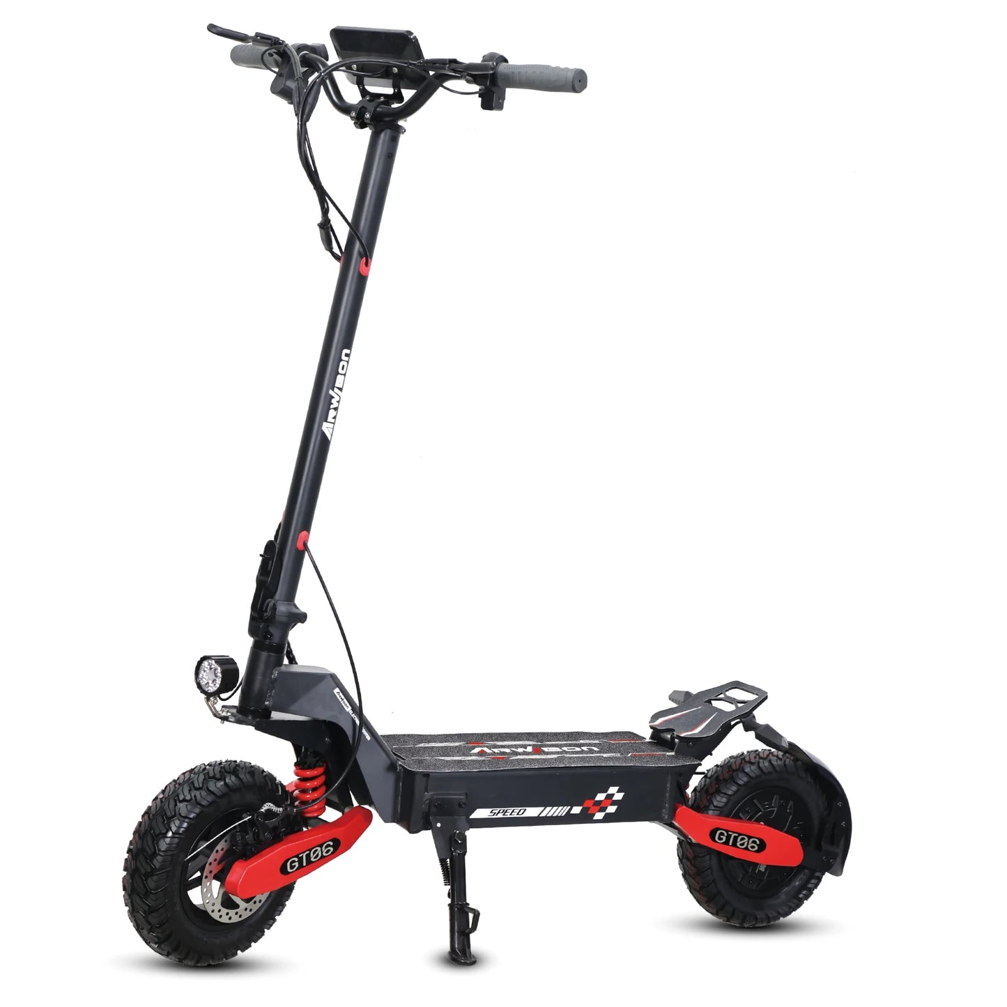 Arwibon GT06 1200W Adult Electric Foldable Commuter EScooter,Speed up to 30MPH,48V /13/23.4AH,11" Off-Road Tires,F/R Disc Brakes