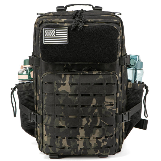 45L Men's and Women's Tactical Backpack Outdoor Camping Equipment Backpack Hiking Backpack Travel Backpack with Double Cup Holde