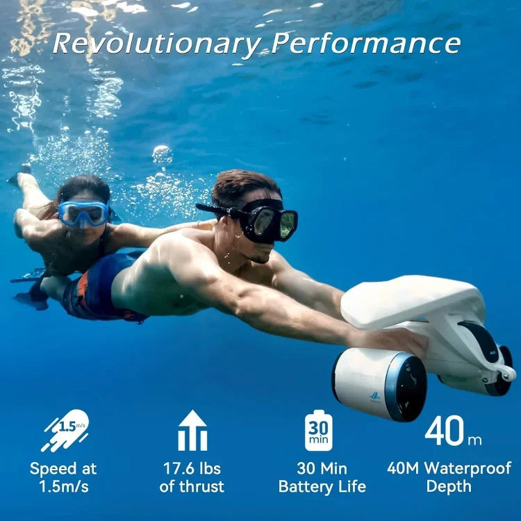 home.Mix Underwater Scooter with Action Camera Mount 30 Minutes 40M Waterproof Dual Motors Water Sports Swimming Pool Diving Sno
