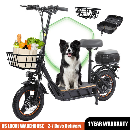 Electric Scooter  for Adults, 750W Motor Power, 48V 18Ah Battery, Load 330Lbs, Commuter Scooter with Box