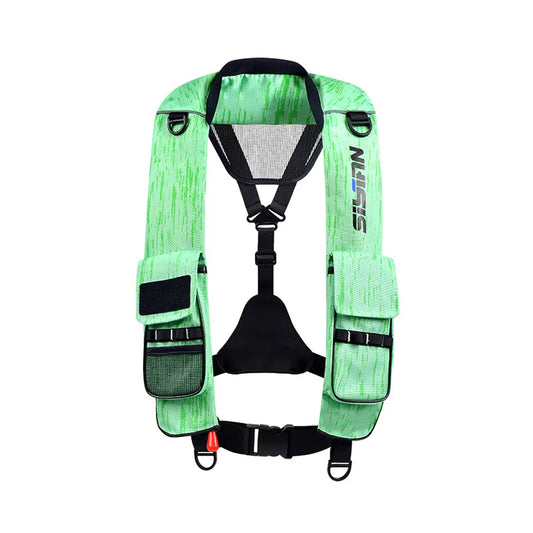 New Adult Inflatable Luya Fishing Life Jacket, Fast Auto Manual Inflatable Emergency Rescue Buoyancy Vest for Outdoor Swimming