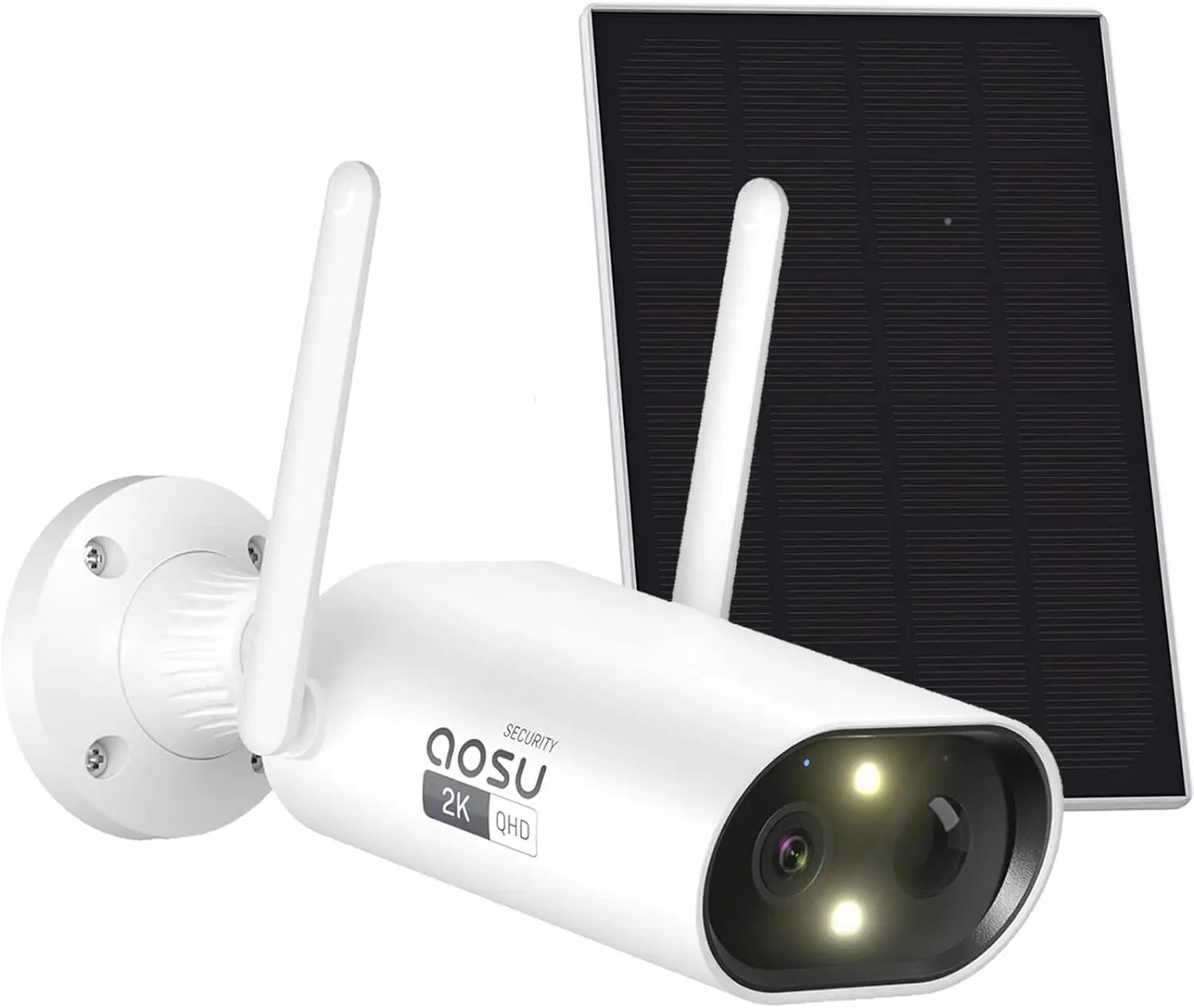 AOSU 1/2/4 pcs Wifi Solar Camera 100% Wire-free Outdoor Built-in Battery Security Camera Color Night Vision 2-Way Audio CCTV Cam