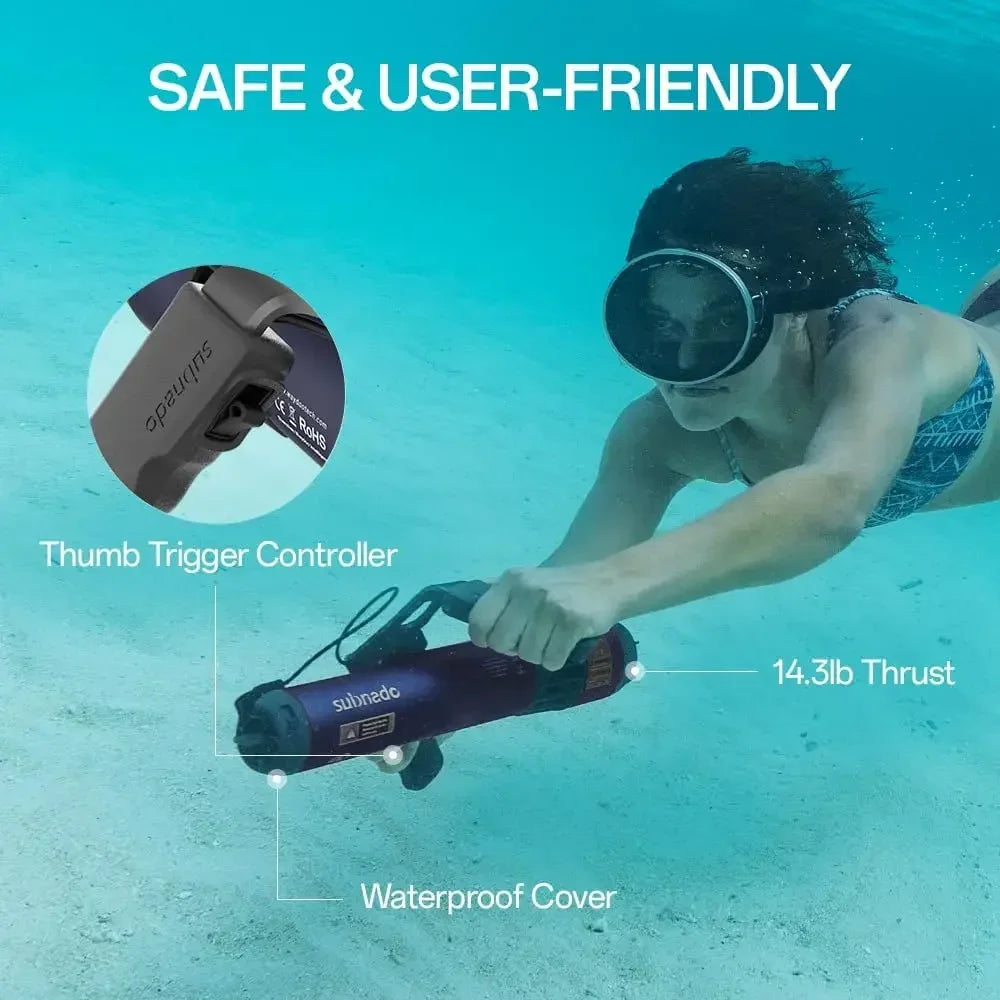 NewSubnado Underwater Scooter Lite, Water Sports Diving Scooter With Removable Handle