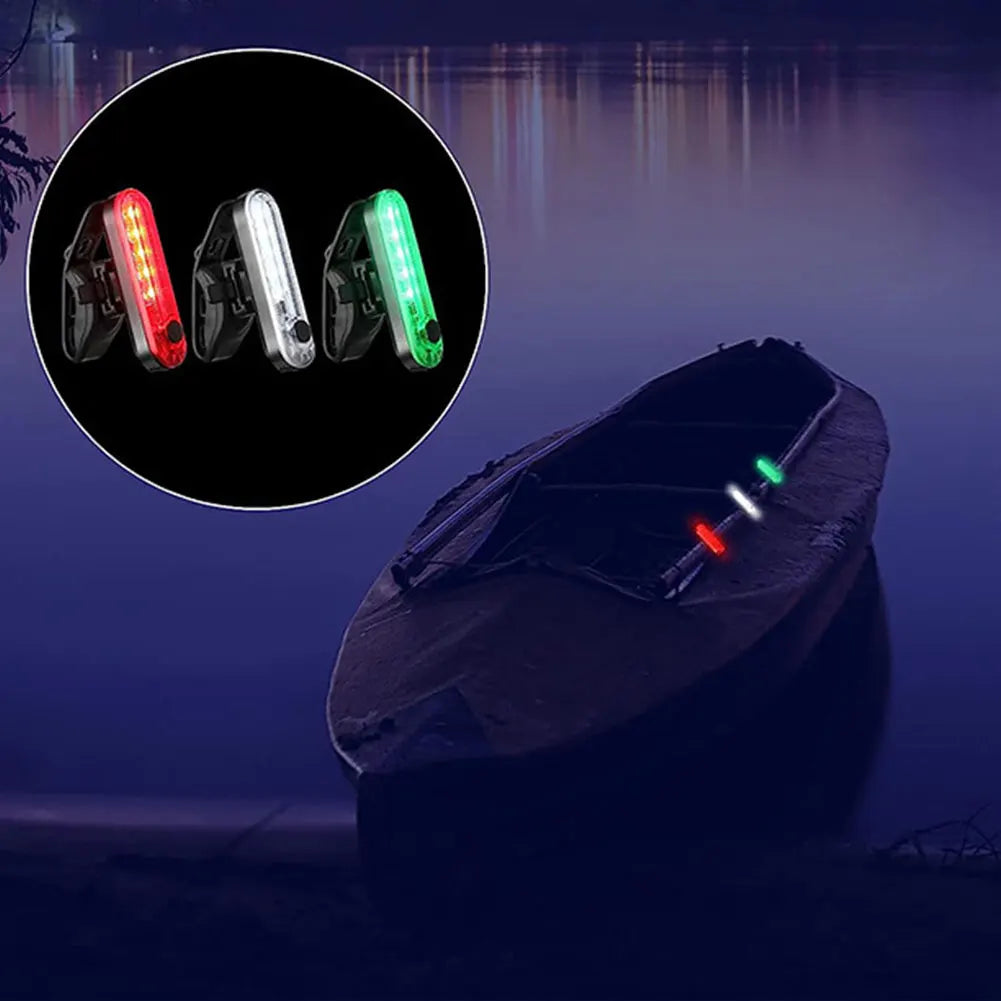 LED Boat Navigation Light Type-C Charging Sailing Signal Lamp 4 Modes Marine Yacht Warning Light for Marine Yacht Kayak Sailboat