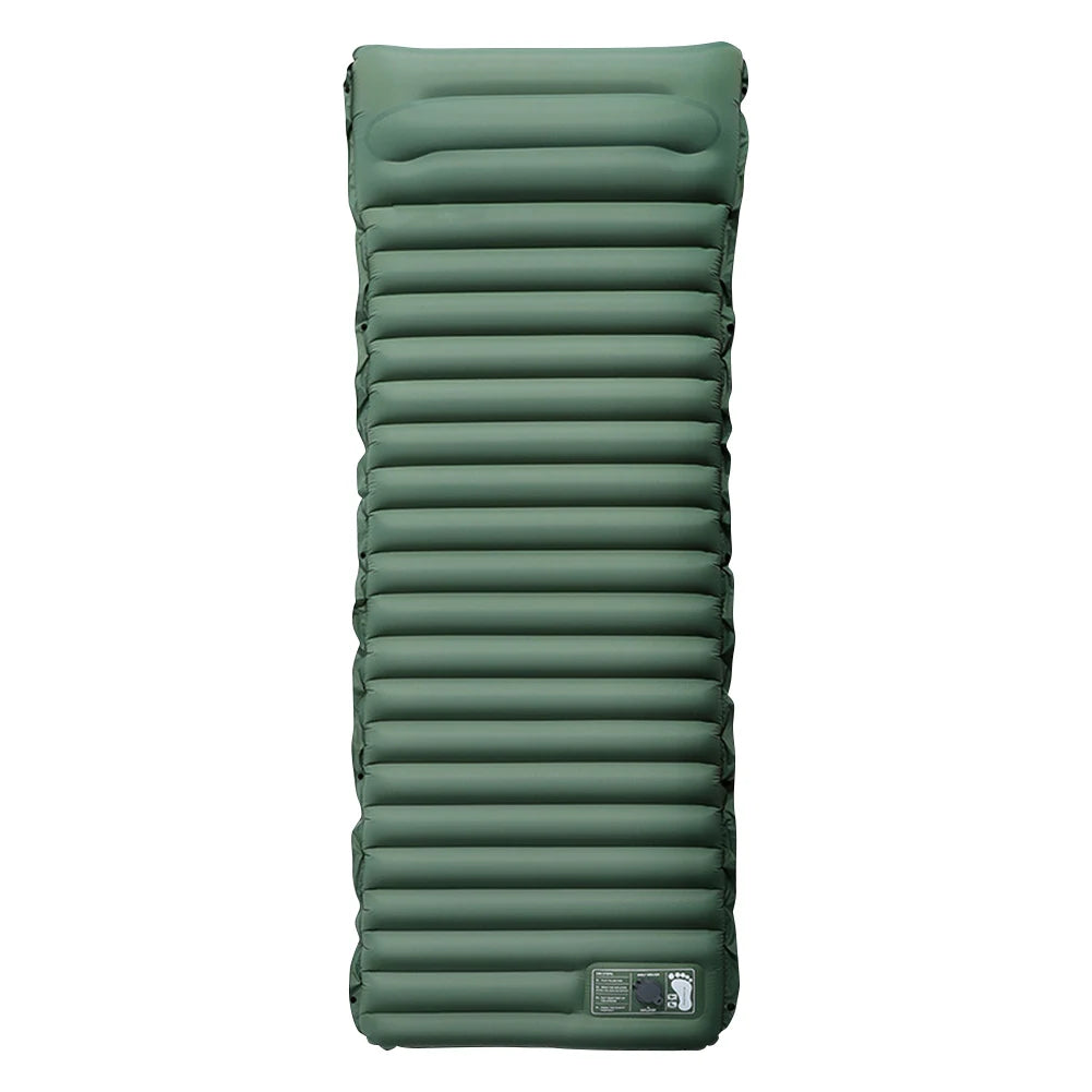 10cm Self-Inflating Sleeping Mat with Foot Pump & Pillow Ultralight Camping Mat Waterproof Camping Air Mattress for Outdoor Use