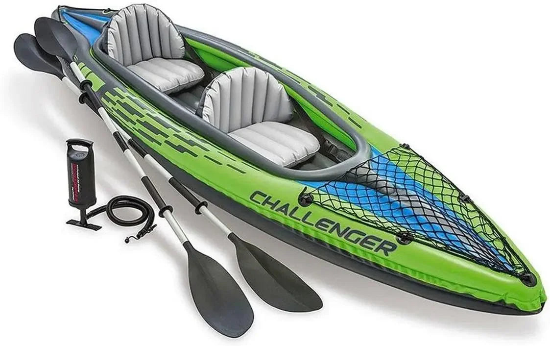 Includes Deluxe 86in Kayak Paddles and High-Output PVC – Adjustable Seat with Backrest – Removable Skeg – Cargo Storage Net