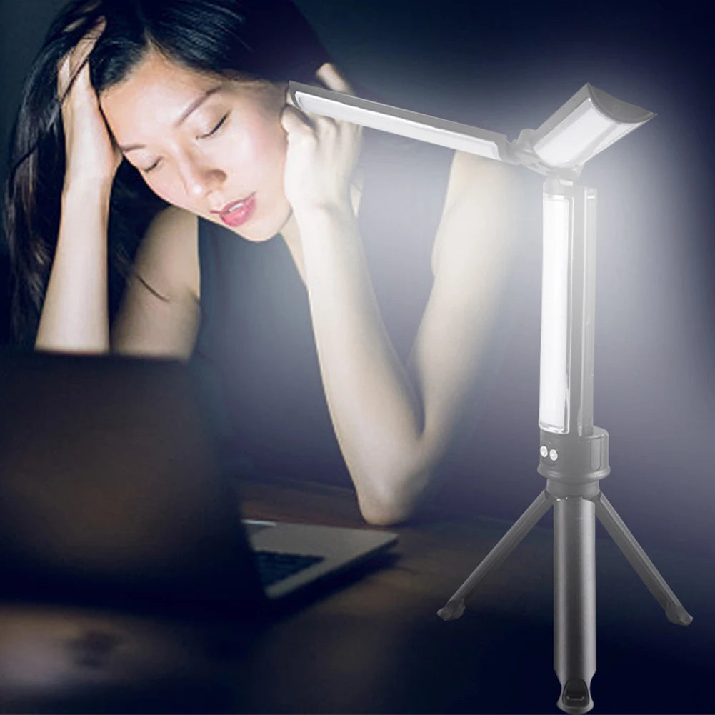 LED Work Light with Tripod Camping Light 3 Brightness Tent Lantern Camping Lantern for Hiking Fishing
