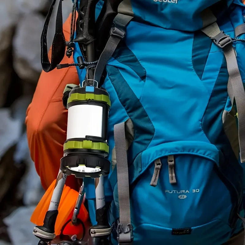 Rechargeable LED Camping Light 1000LM Lantern Flashlight 6 Modes 4000mAh Power Bank for Power Outage Hurricane Outdoor Hiking