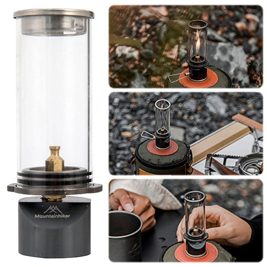 Camping Gas Lantern Tent Night Light Multi-Function Butane Gas Light Lantern Windproof Gas Candle Light for Camping Picnic