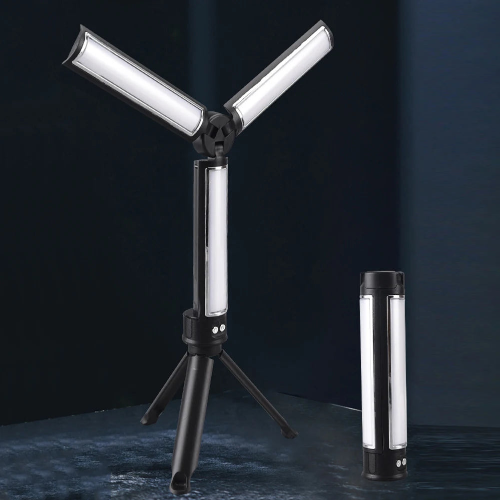 LED Work Light with Tripod Camping Light 3 Brightness Tent Lantern Camping Lantern for Hiking Fishing